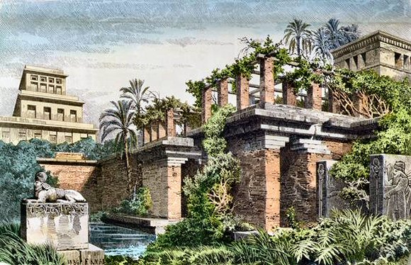 Jardins suspendus de Babylone.