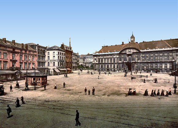 Li�ge : la place Saint-Lambert.