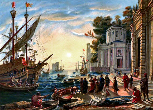 Le Lorrain : le d�barquement de Cl�op�tre � Tarse.