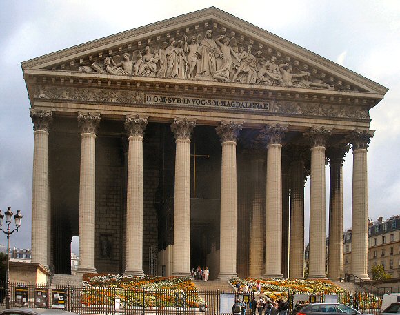 Paris : l'�glise de la Madeleine, face sud.