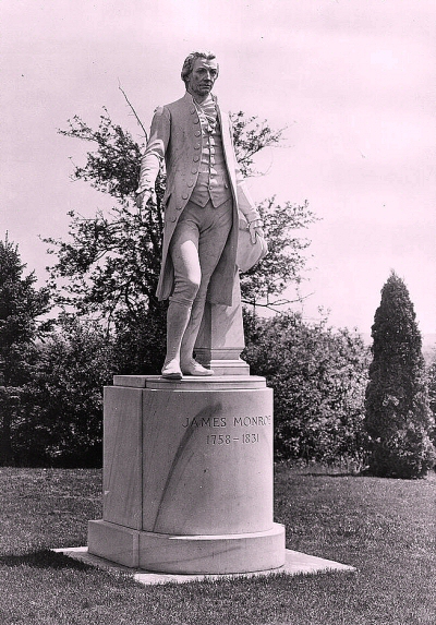 Statue de James Monroe � Charlottesville (Virginie).