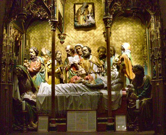 Cath�drale de Francfort : la mort de la Vierge.