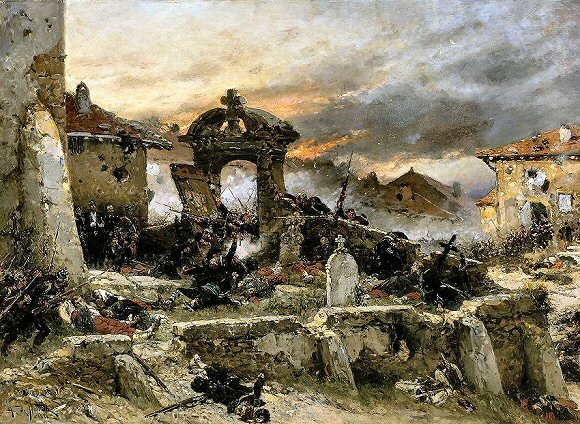 Neuville : le cimeti�re de Saint-Privat.