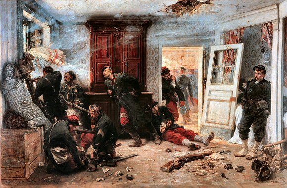 Neuville : Maions de la derni�re cartouche (Bazeilles).