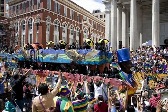 Nouvelle-Orl�ans : la parade de Mardi gras.