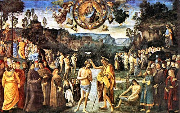 Le P�rugin : bapt�me du Christ.