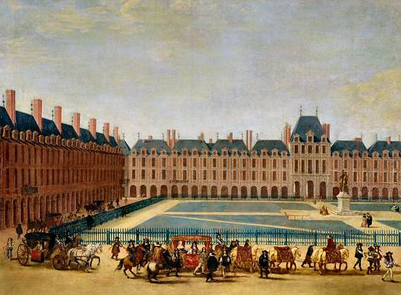 Place des Vosges, au XVIIe s.
