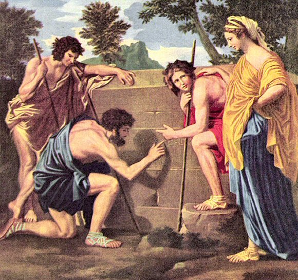 Poussin : les Bergers d'Arcadie.