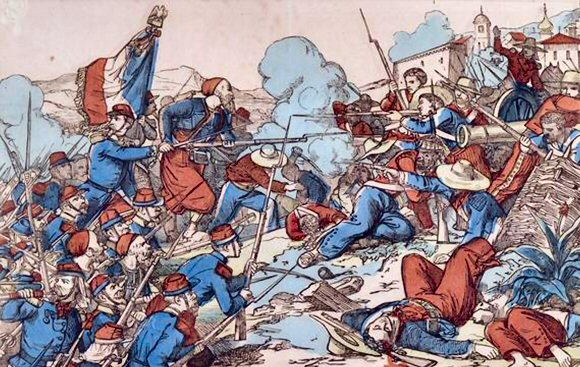 Prise de Puebla, en 1863.