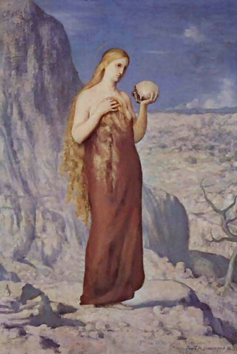 Marie Madeleine dans le d�sert, par Puvis de Chavannes.