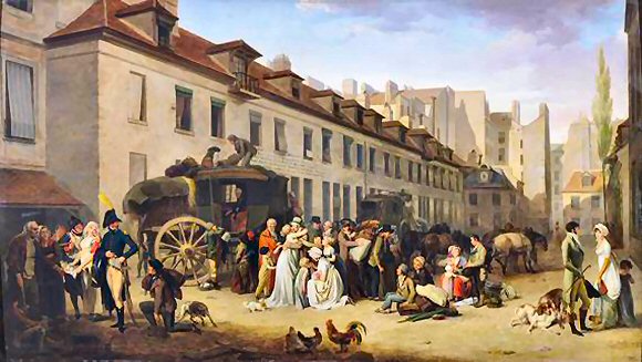 Rue Notre Dame des Victoires, � Paris.