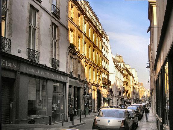 La rue Jacob, � Paris (6e).