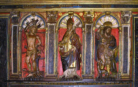 Jub� de saint-Bertrand de Comminges : Saints S�bastien, Bertrand et Roch..