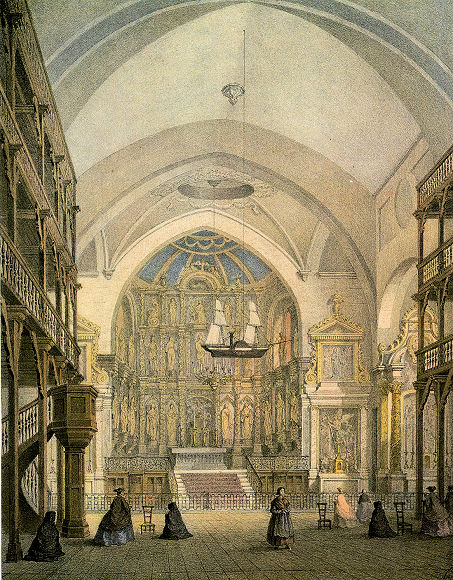 Saint-Jean-de-Luz : int�rieur de l'�glise.