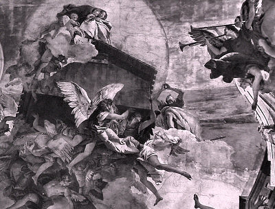 D�tail du Transport de la sainte Maison de Lorette, de Tiepolo, aux Scalzi.