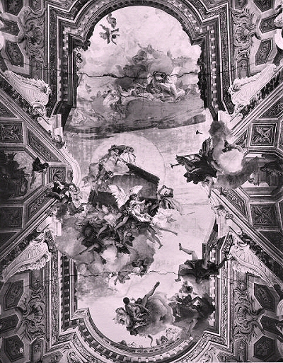 Eglise des Scalzi :  le Transport de la sainte Maison de Lorette, de Tiepolo.
