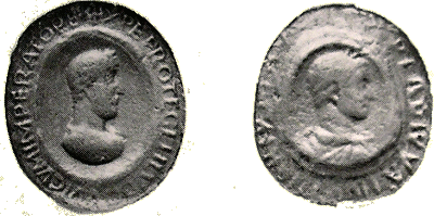 Sceaux de Louis le Debonnaire et de Lothaire I.