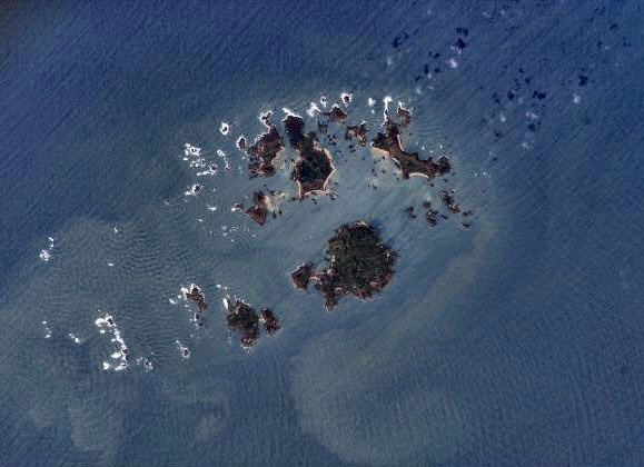 Les �les Scilly depuis l'espace.
