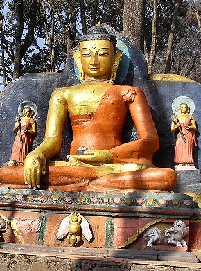 Katmandou : Bouddha � Swayambunath.