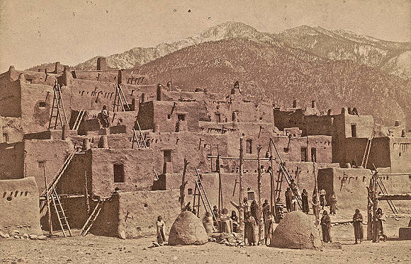 Pueblo de Taos, au Nord du Nouveau Mexique.