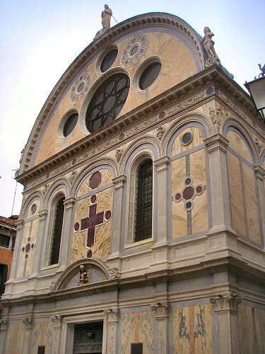 Venise : Santa Maria dei Miracoli (fa�ade).