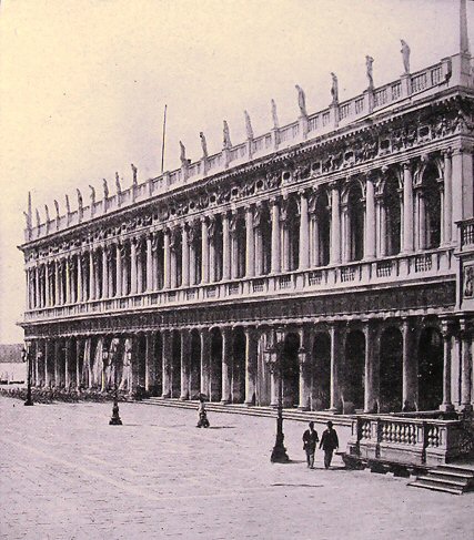 Venise : la biblioth�que de la Piazzetta.
