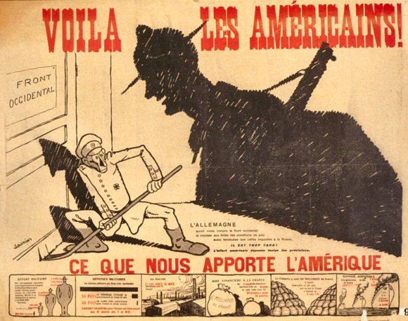 Affiche de 1917 : Voil� les Am�ricains.