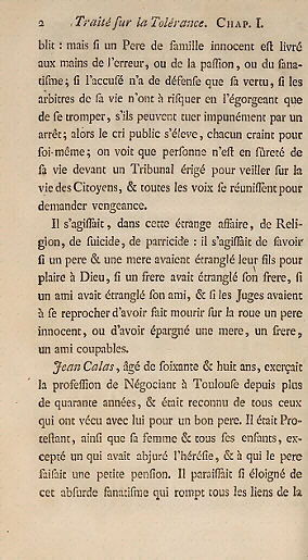 Voltaire : Trait� sur la tol�rance (page 2).