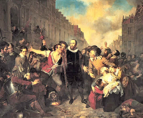 Wappers : Le d�vouement du bourgmestre Van der Werff.