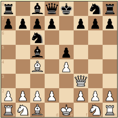 Echecs : Mat du berger. Position apr�s le troisi�me coup des noirs.