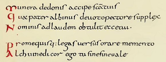 Bible d'Alcuin : minuscule caroline.
