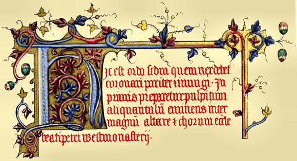 Ecriture gothique.