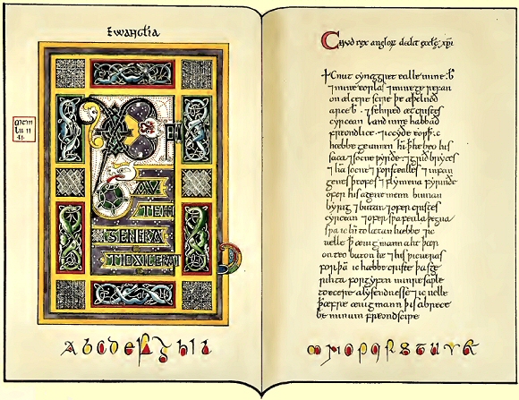 Ecriture ilandaise (�vang�liaire de Maeiel Brith Mac Durnan).