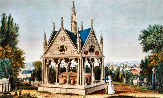 Cimeti�re du P�re-Lachaise :  tombe d'H�lo�se et Ab�lard.
