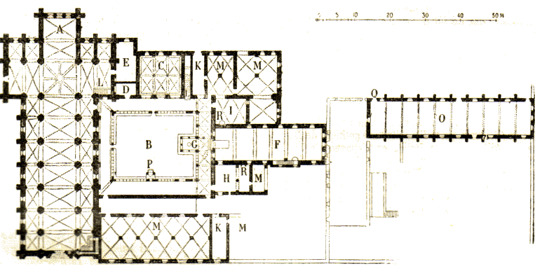 Plan du monast�re de Fossanova.